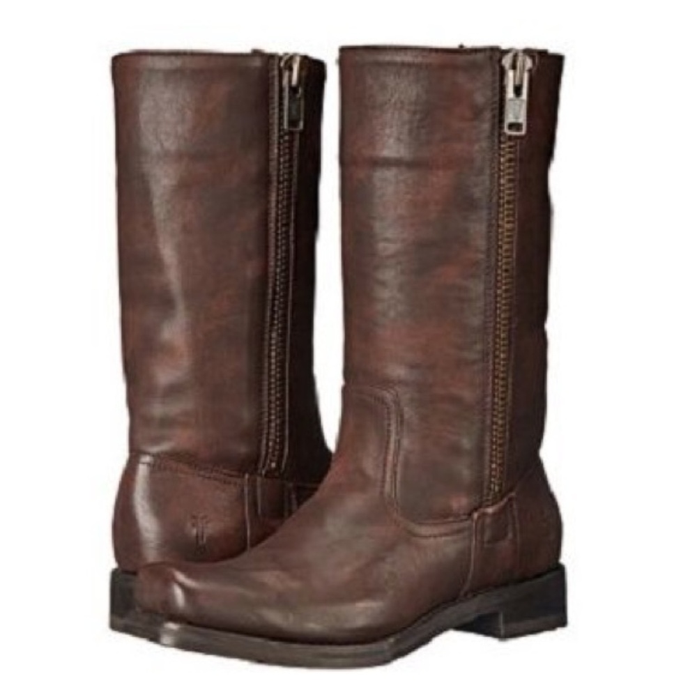 Frye Women's Heath Outside Zip Boots. Size 7.5